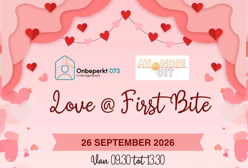Op 26 september is er Love@First Bite in De Maaspoort in Den Bosch: een ontbijt-speeddate voor jonge mensen van 18 tot 36 jaar met een beperking.